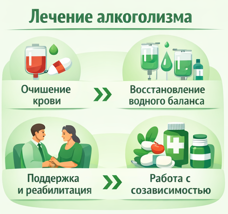 лечение алкоголизма в Кингисеппе этапы